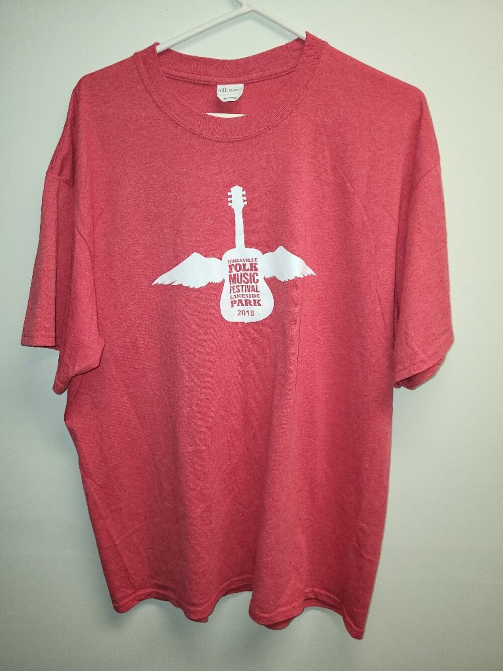 2018 Kingsville Folk Music Festival Volunteer T-Shirt Red XL